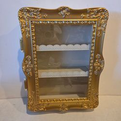 Rococo style wall table cabinet makeup perfume home decor decoration plastic