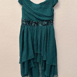 Green cute party dress