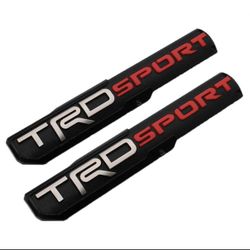 2pcs TRD Sport Emblem Nameplate Badge fits for Toyota Tacoma Tundra 4 Runner Side Fender Door