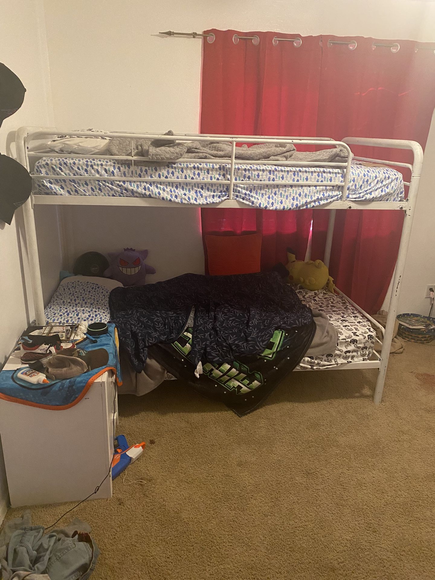 Twin-sized Bunk Bed Frame, White
