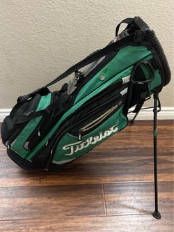 Titleist Player 4 Stand Bag 4 Way Divider w/ Strap - Black/ Green