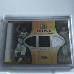 Tim Duncan basketball jersey card