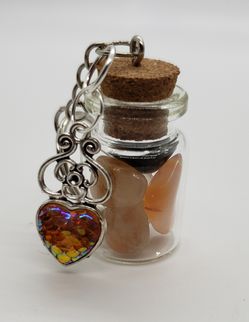 Mixed Gemstone Dragon/Mermaid Scale Keychain
