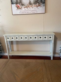 Distressed Console Table with Drawers