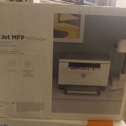 New - HP - LaserJet M234dw Wireless Black-and-White Laser Printer - White & Slate 