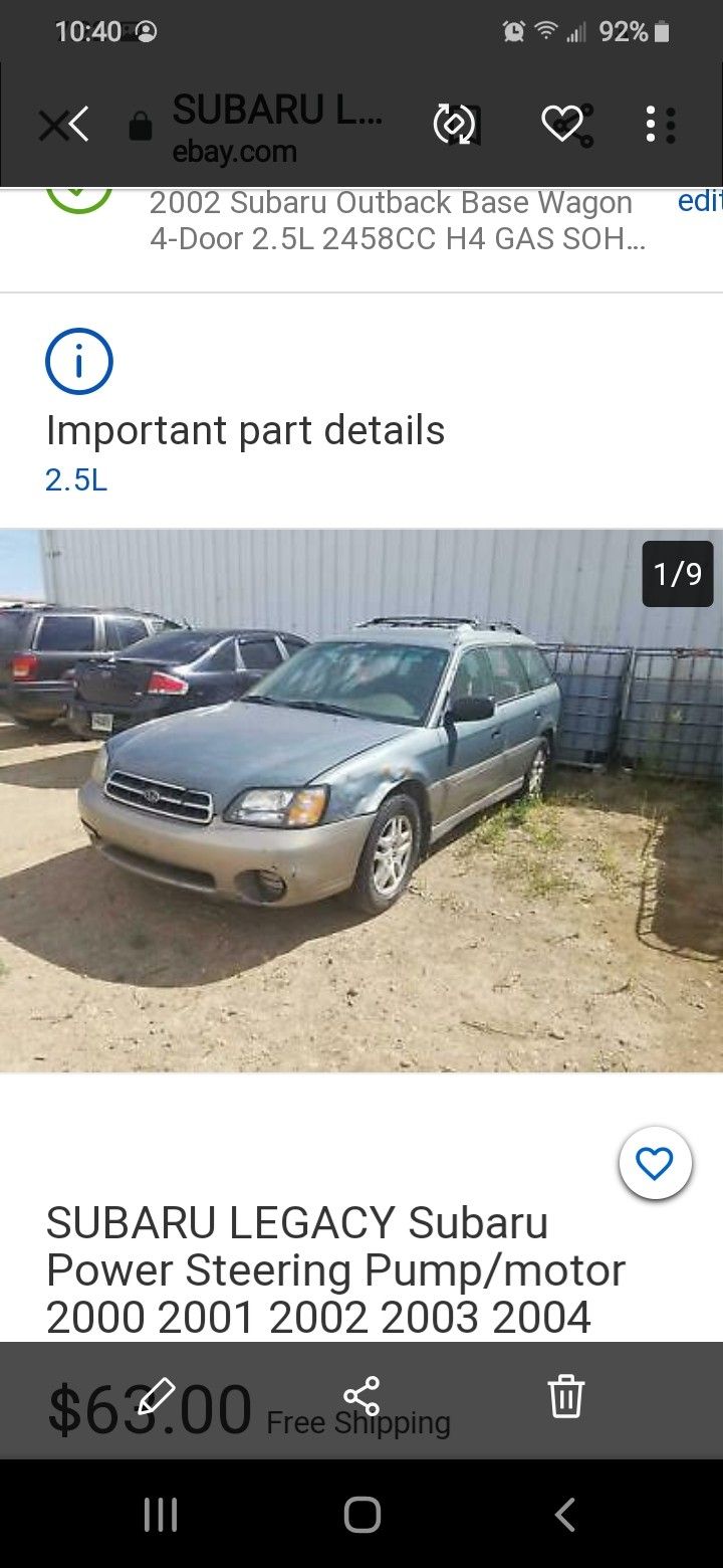 2002 Subaru Outback