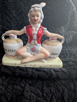 EXTREMELY RARE GYPSY SALT AND PEPPER SHAKER