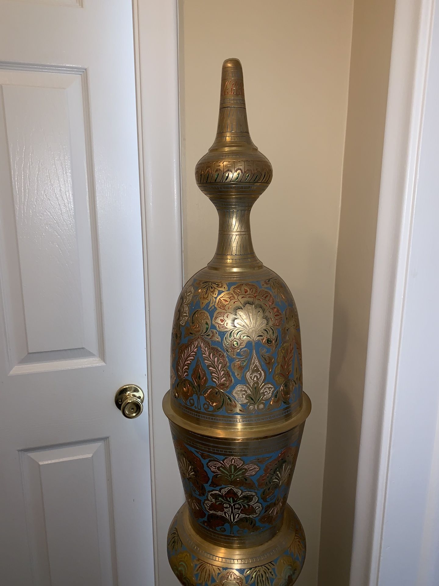 Real brass antique vase