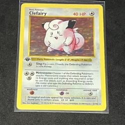 CLEFAIRY 5/102 BASE SHADOWLESS 1ST EDITION