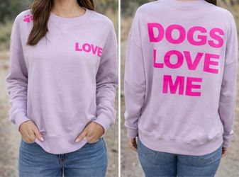 WILDFOX Dogs Love Me Sweatshirt Pullover M