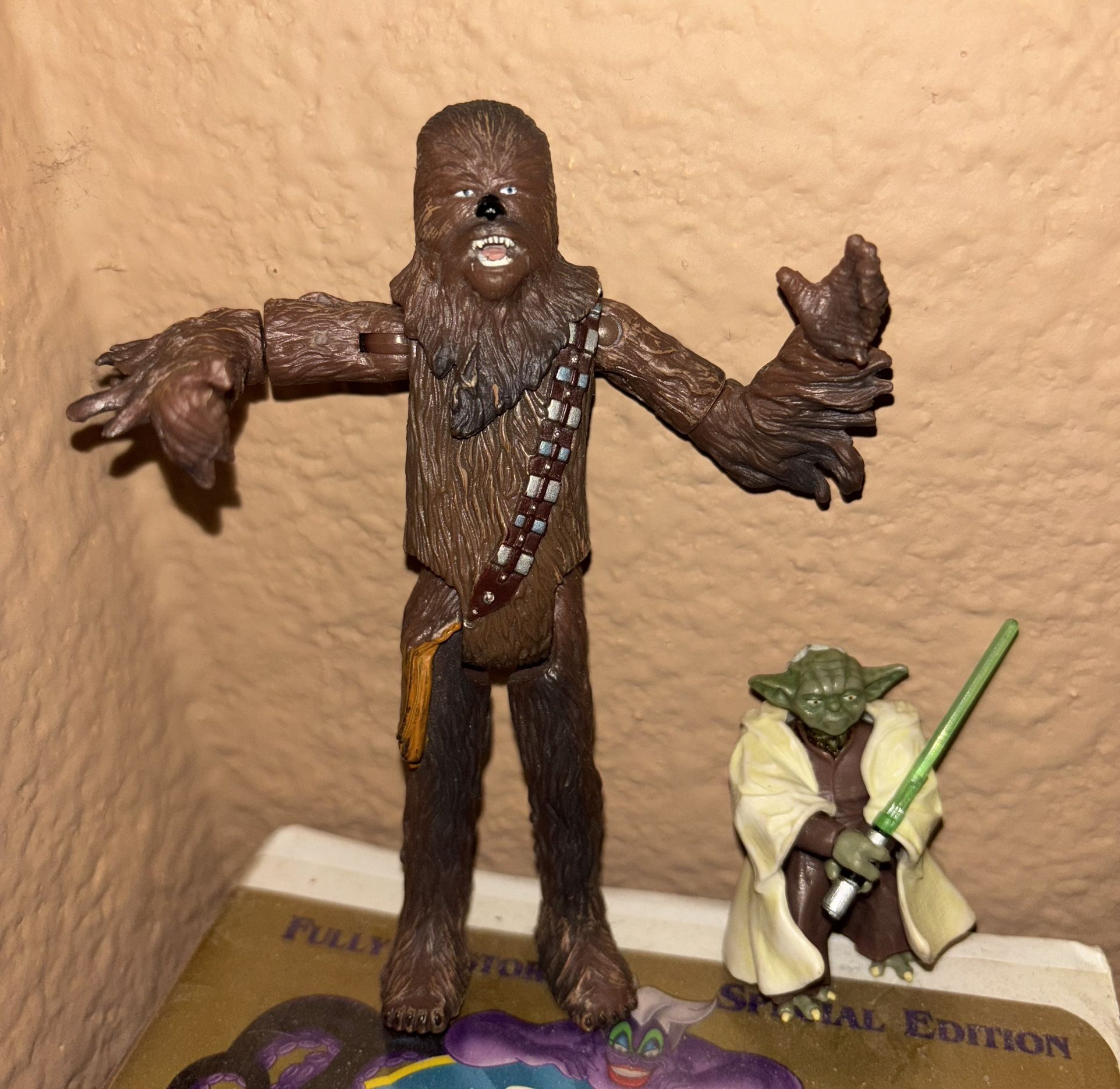 Star Wars Action Figures Chewbacca And Yoda!