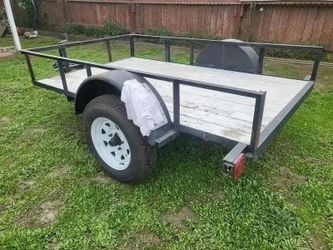 Trailer 5'x8' Single Axle Wood Floor No Ramp / Door 2in Ball Hitch