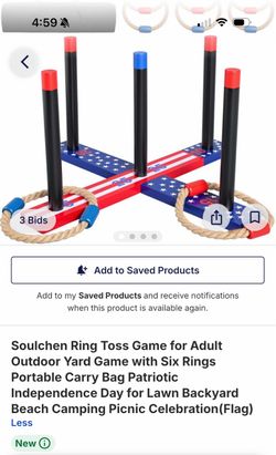 Soulchen Patriotic Ring Toss Outdoor Yard Game