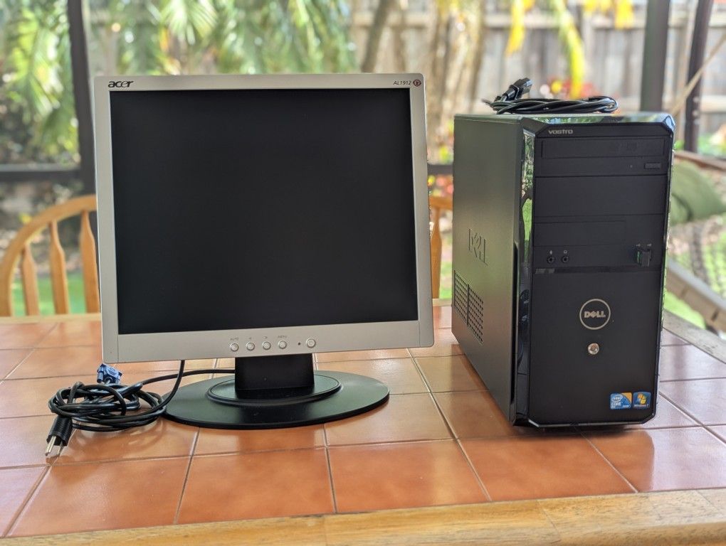 Dell Desktop Computer With Monitor And WiFi $100 OBO