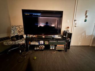 Black TV stand