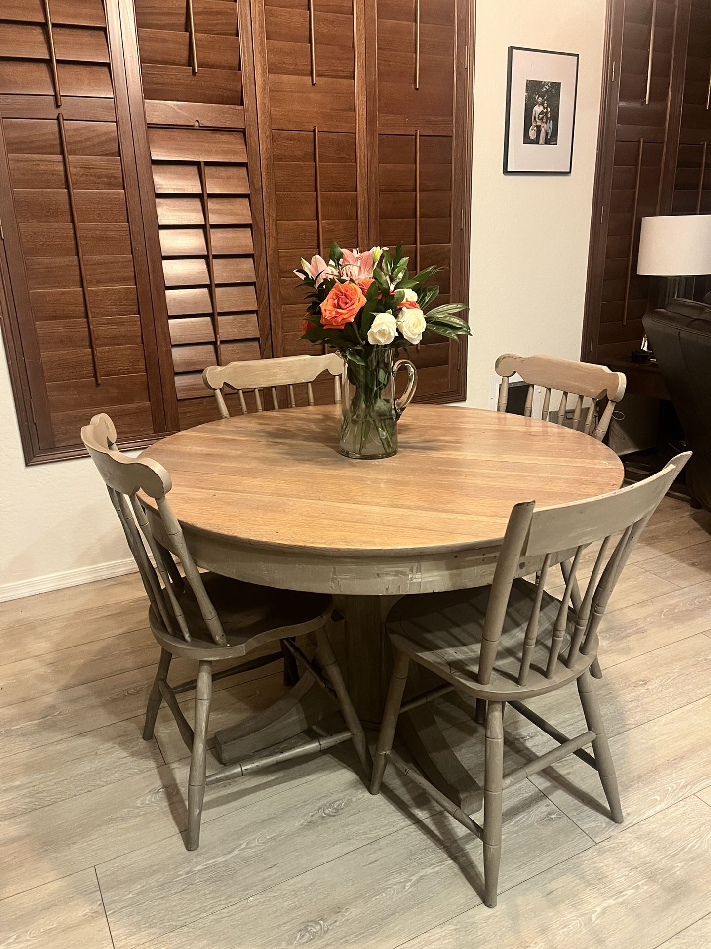 46" Table And 4 Chairs