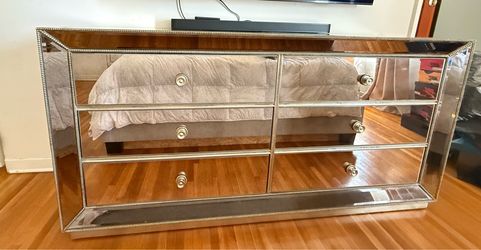 Z Gallerie Omni Mirrored 6 Drawer Chest