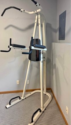 Fitness Gear Power Tower Pull-Up & Dip Station —  49.4" L x 44.6" W x 86.2" H