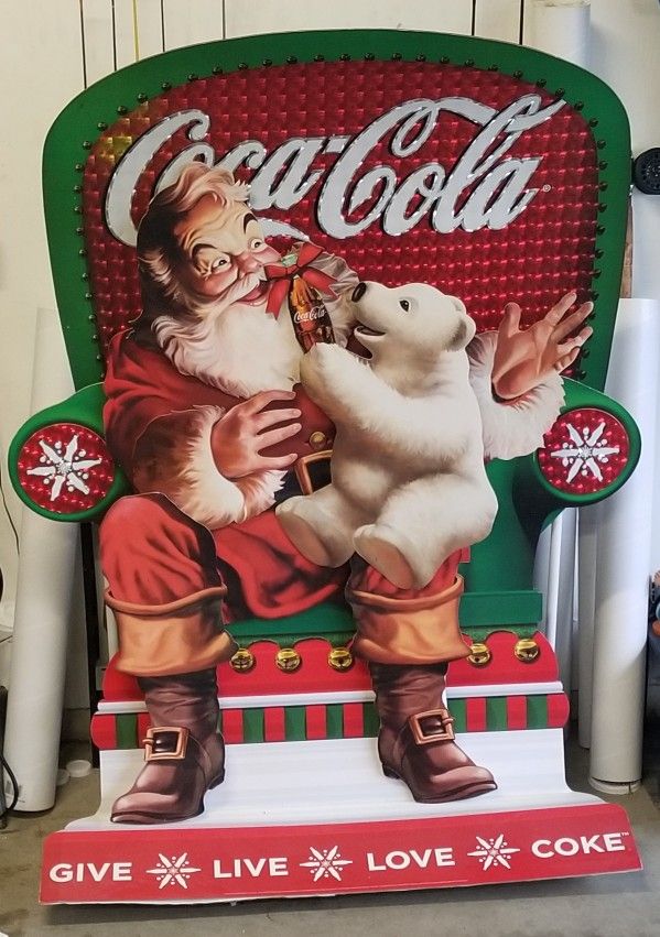 Santa Claus, Polar Bear & Coca Cola Display