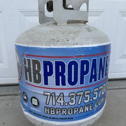 Empty Propane gas tank for grill BBQ