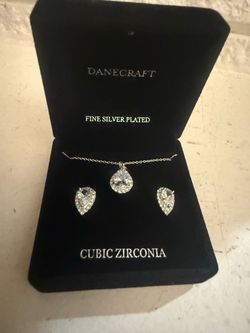 Danecraft Fine Silver Plated Cubic Zirconia Jewelry Set