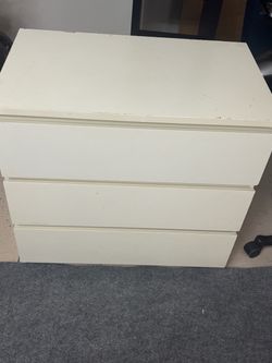 White 3-Drawer Storage Cabinet / Dresser