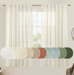 Cream curtains 63”