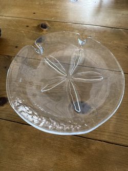 Glass Sand Dollar Plate