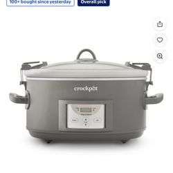 Crock-Pot® Programmable 7-Quart Cook and Carry Slow Cooker, Grey