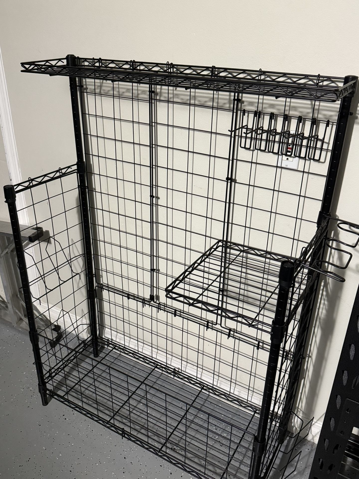 Heavy-Duty Wire Mesh Sports Equipment Storage Rack / Garage Organizer