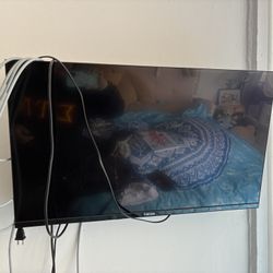 TV with wall mount