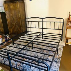Bed Frame-Vintage Style Steel Metal