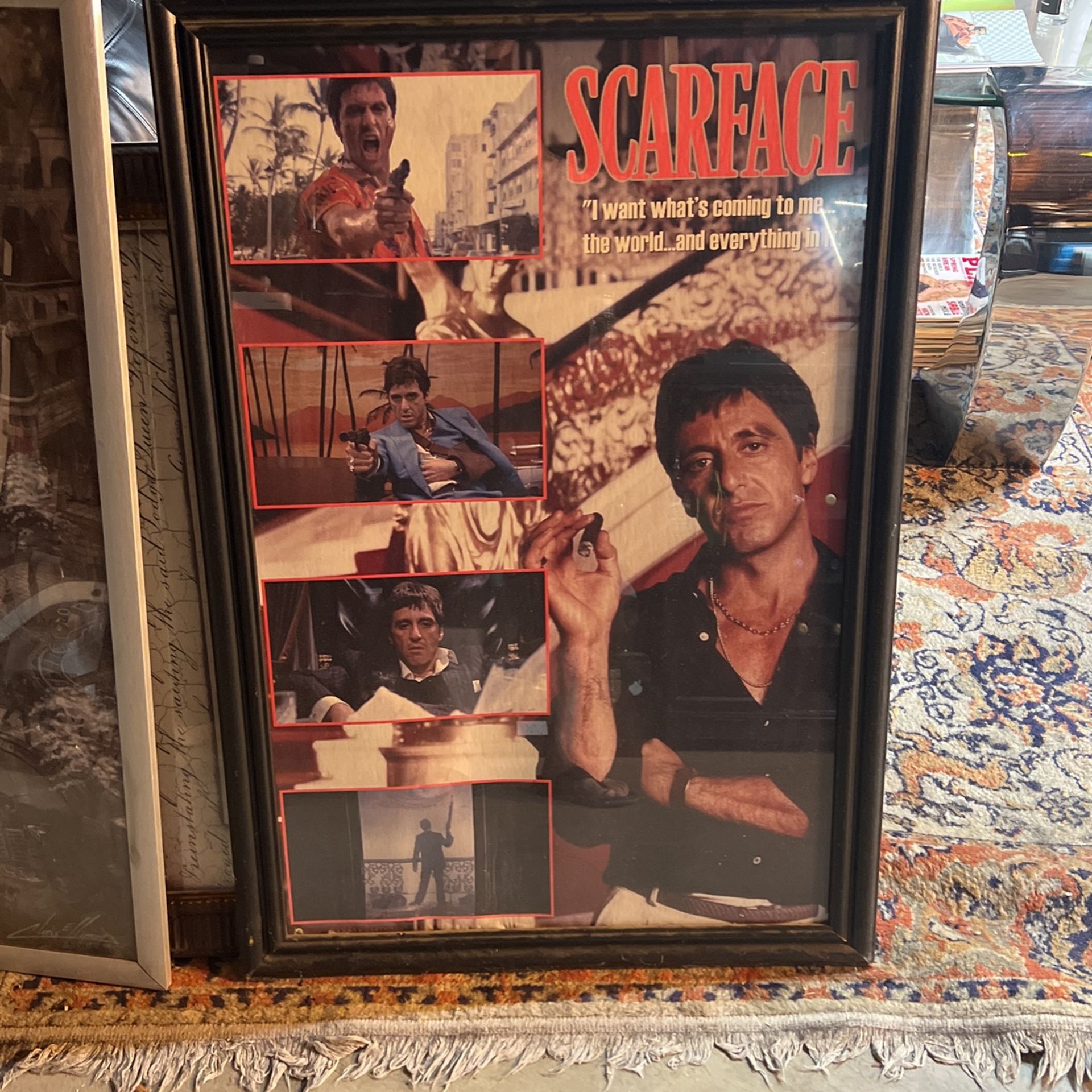 Scarface Big Size Poster In A Solid Frame