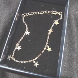 Star And Gold Link Anklets 