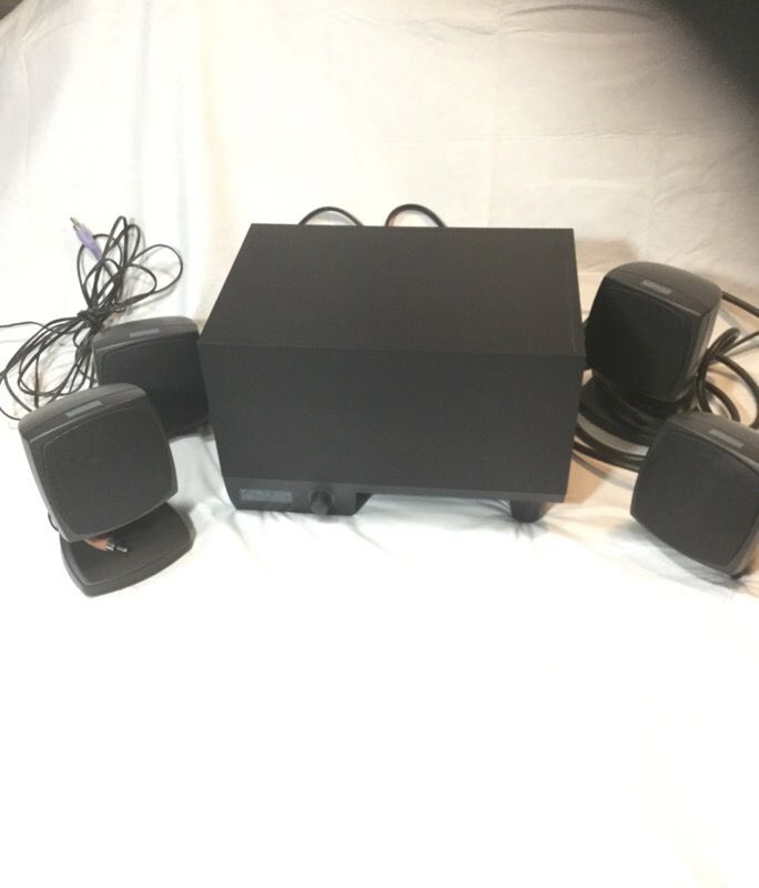 Altec Lansing ACS54 multimedia computer speaker system powered subwoofer - like new