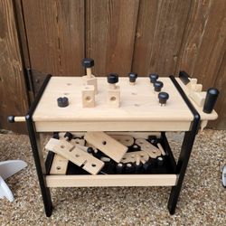 Crate And Barrel Wooden Toolbench