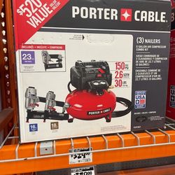 Air Compressor With Nail Guns Combo Pack