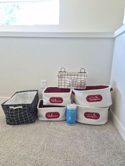 Boucle storage baskets