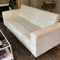 White Pleather Couch 