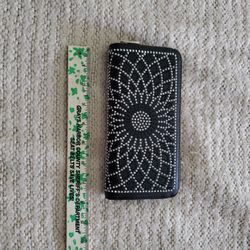 Zip Up Wallet W/bling
