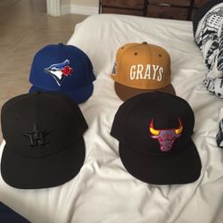 New Era 7 1/8 Hats. New Never Worn