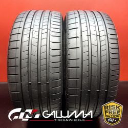 Set of 2 Tires LikeNEW Pirelli P Zero PZ4 245/35ZR20 245/35/20 No Patch #87211
