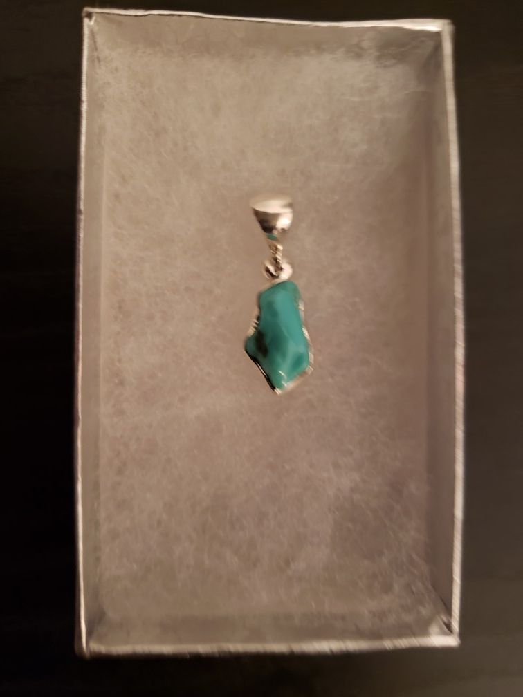 925 Sterling Silver Natural Turquoise Nugget