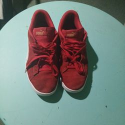 Swed Red And White Pumas Size 9