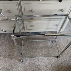 Chrome & Glass Bar Cart