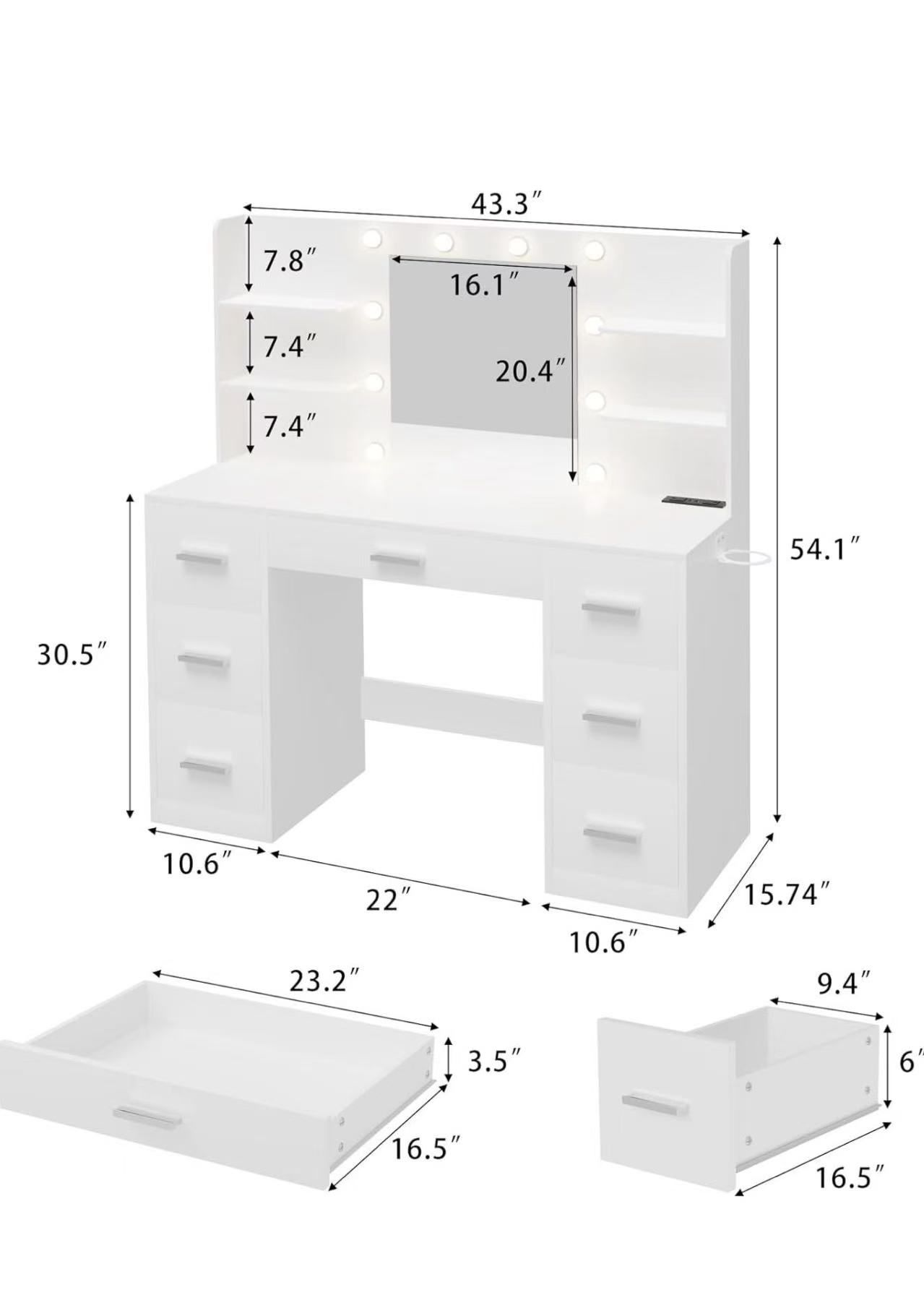 Vanity Desk With Mirror