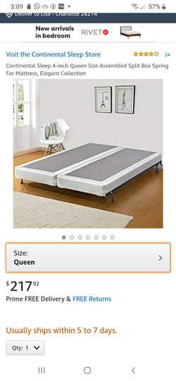 New in box 4inch Queen smart box spring