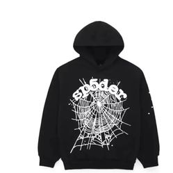 Sp5der Black Hoodie – Authentic Streetwear Spider Web Design