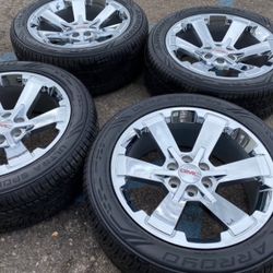 22” Cadillac Escalade GMC Yukon Denali Wheels Rims Tires New Sierra Chevy Suburban Chevrolet Chrome 