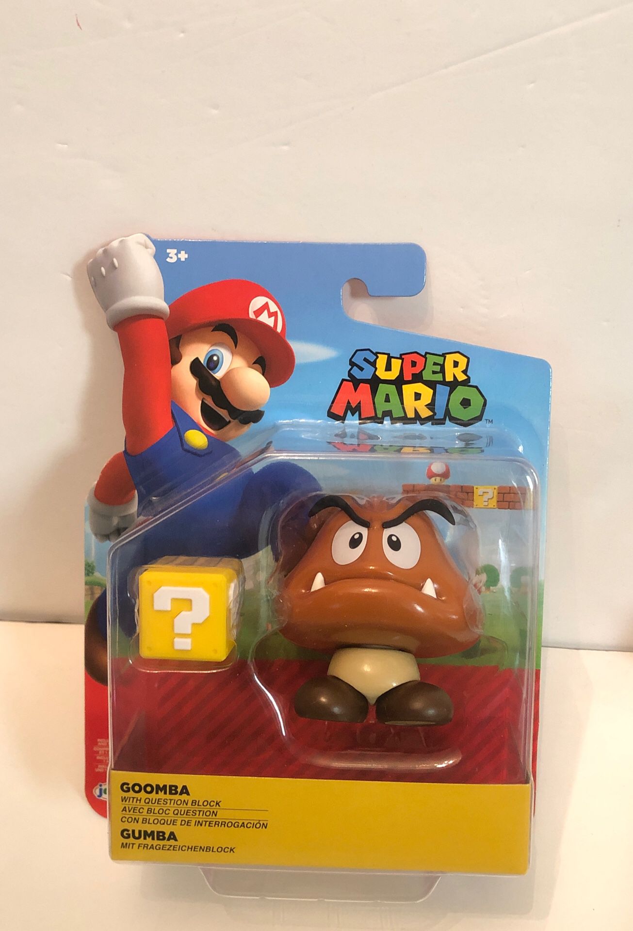 Super Mario Goomba With Question Block 4” Action Figure Nintendo Jakks Pacific